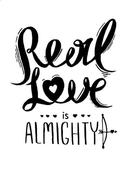 Real love is almighty — Stock Vector