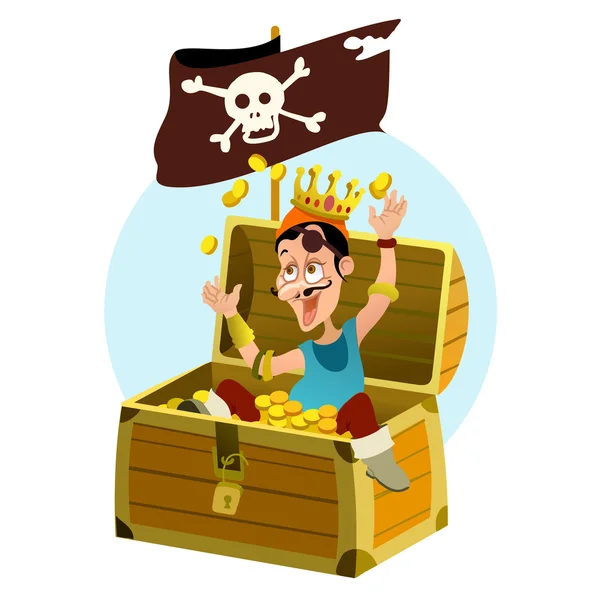 Симпатичный пиратский персонаж Лицензионные Стоковые Векторы