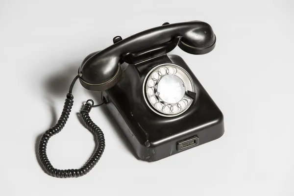 Telefone preto, retro — Fotografia de Stock