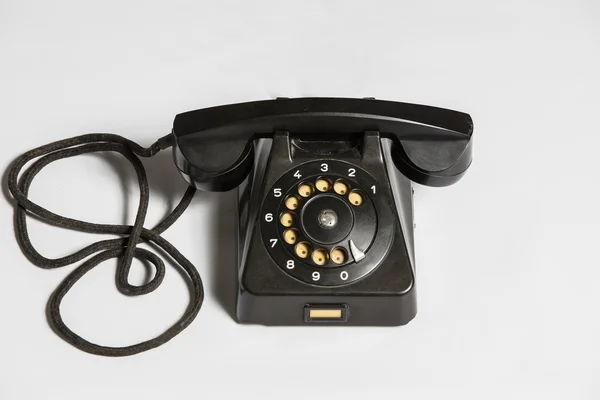 Telefone preto, retro — Fotografia de Stock