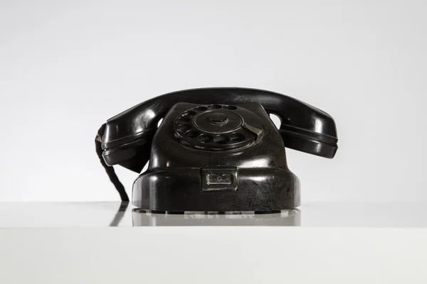 Telefone preto, retro — Fotografia de Stock