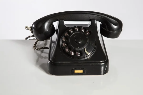 Black telefoon, retro — Stockfoto