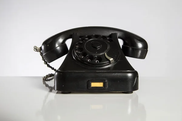 Telefone preto, retro — Fotografia de Stock