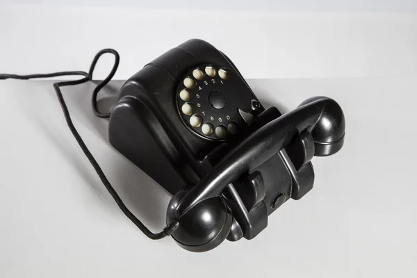 Teléfono negro, retro —  Fotos de Stock