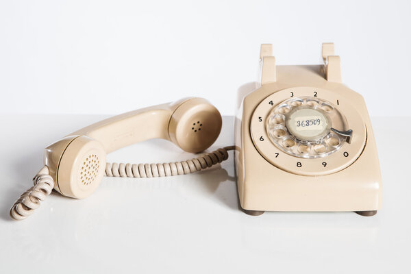 Old Phone, Old telephone isolated on white