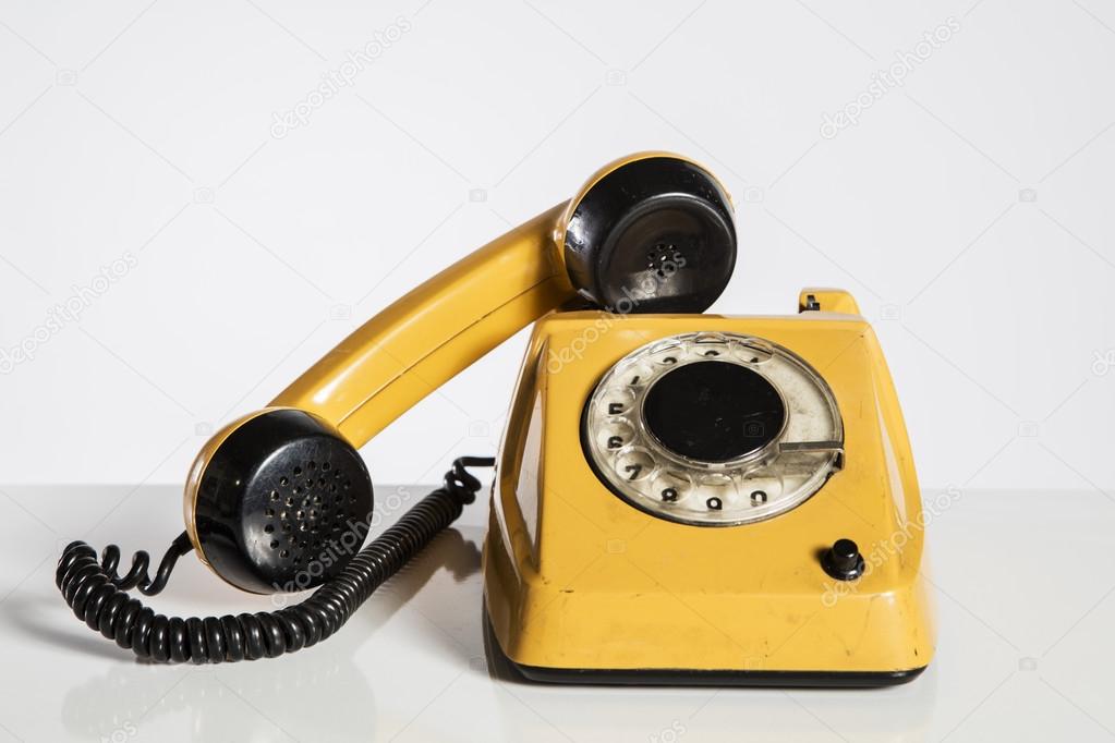 Old Phone, Old telephone isolated on white