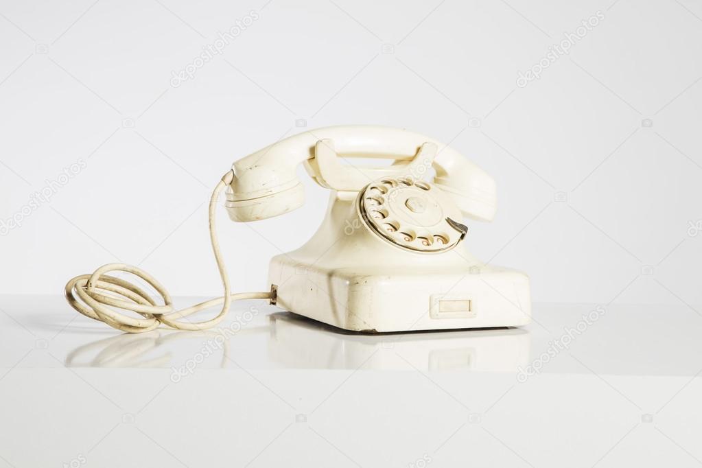 Old Phone, Old telephone isolated on white