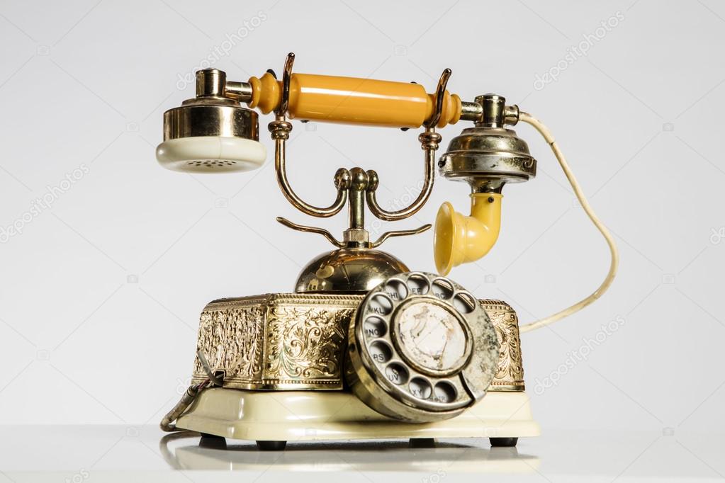 Old Phone, Old telephone isolated on white
