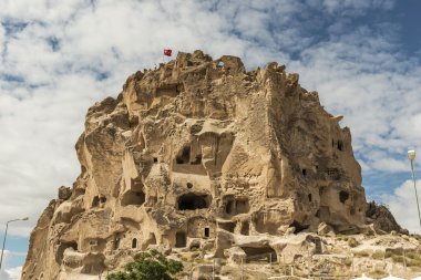 sabah alacakaranlıkta Göreme Vadisi Kapadokya'nın Peri bacaları