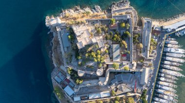 Aerial View of Bodrum Marina and Castle, Scenic Coastline of Turkey