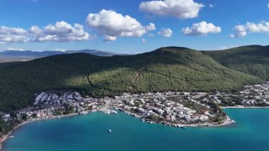 Aerial View of Guvercinlik Village, Bodrum, Turkey with Stunning Landscape