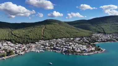Aerial View of Guvercinlik Village, Bodrum, Turkey with Stunning Landscape