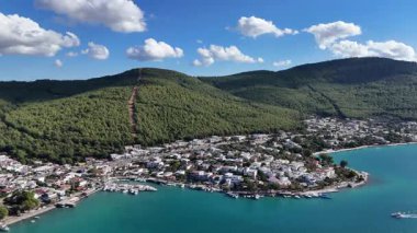Aerial View of Guvercinlik Village, Bodrum, Turkey with Stunning Landscape