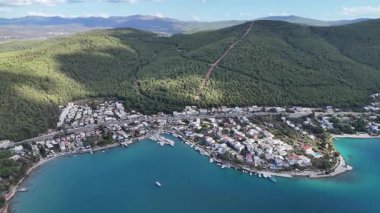 Aerial View of Guvercinlik Village, Bodrum, Turkey with Stunning Landscape