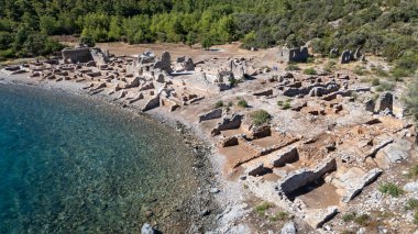 Bodrum Kıyı Hattı 'ndaki Eski Kissebuku Harabeleri (Anastasiapolis)