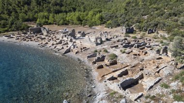 Bodrum Kıyı Hattı 'ndaki Eski Kissebuku Harabeleri (Anastasiapolis)
