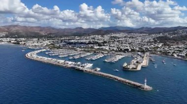 Türkiye 'nin Bodrum kentindeki Turgutreis Marina Manzarası