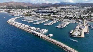 Türkiye 'nin Bodrum kentindeki Turgutreis Marina Manzarası