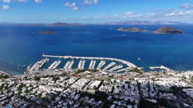 Türkiye 'nin Bodrum kentindeki Turgutreis Marina Manzarası