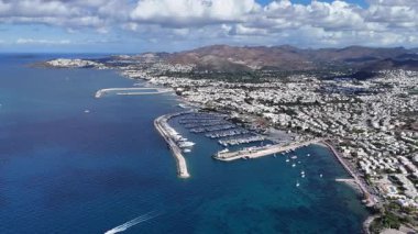 Türkiye 'nin Bodrum kentindeki Turgutreis Marina Manzarası