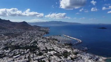 Türkiye 'nin Bodrum kentindeki Turgutreis Marina Manzarası