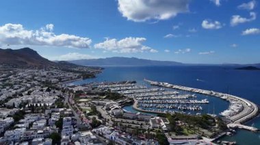 Türkiye 'nin Bodrum kentindeki Turgutreis Marina Manzarası