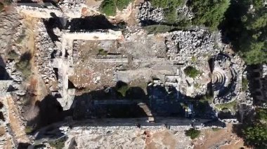 Aerial View of Gemile Island and Bay in Fethiye, Turkey