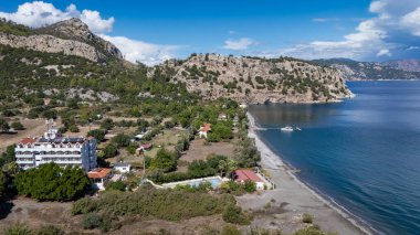 Ancient Amos Theater Overlooking the Aegean Sea in Marmaris, Turkey
