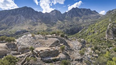Ancient Amos Theater Overlooking the Aegean Sea in Marmaris, Turkey