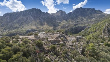 Ancient Amos Theater Overlooking the Aegean Sea in Marmaris, Turkey