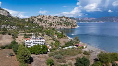 Ancient Amos Theater Overlooking the Aegean Sea in Marmaris, Turkey