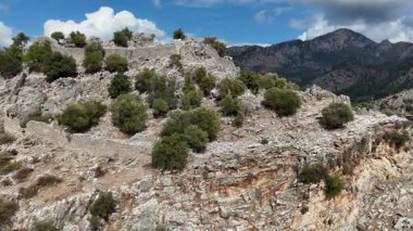 Aerial View of Kizkumu Beach and Sailboats in Marmaris, Turkey