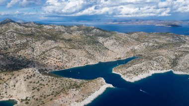 Aerial View of Serce Harbor and Sailboats in Marmaris, Turkey