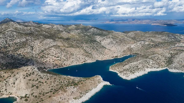 Aerial View of Serce Harbor and Sailboats in Marmaris, Turkey