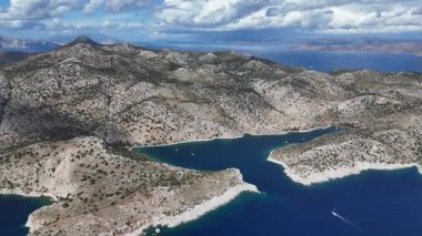 Aerial View of Serce Harbor and Sailboats in Marmaris, Turkey