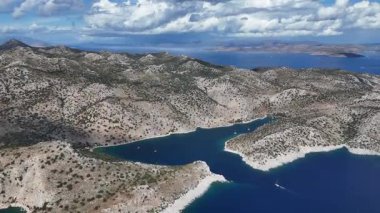 Aerial View of Serce Harbor and Sailboats in Marmaris, Turkey