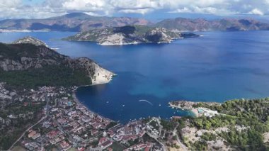 Aerial View of Turunc Bay in Marmaris, Turkey