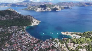 Aerial View of Turunc Bay in Marmaris, Turkey