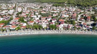 Aerial View of Oren Coastline and Marina in Milas, Turkey