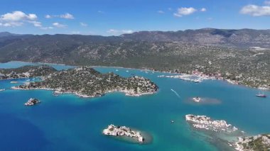 Aerial View of Kalekoy Village in Antalya, Turkey