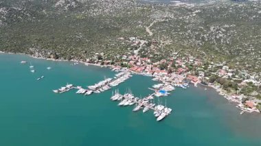 Aerial View of Kalekoy Village in Antalya, Turkey