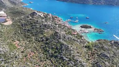 Aerial View of Kalekoy Village in Antalya, Turkey