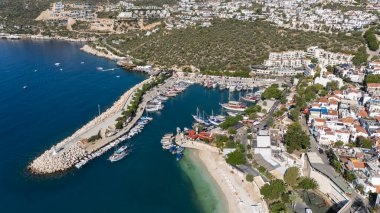 Stunning Aerial View of Kalkan Harbor and White Sand Beaches