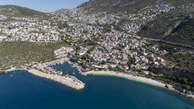 Stunning Aerial View of Kalkan Harbor and White Sand Beaches