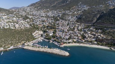 Stunning Aerial View of Kalkan Harbor and White Sand Beaches