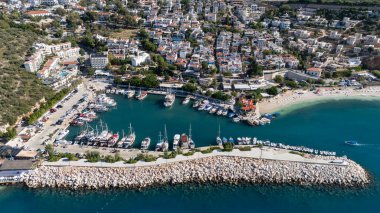 Stunning Aerial View of Kalkan Harbor and White Sand Beaches