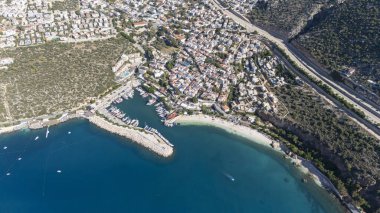 Stunning Aerial View of Kalkan Harbor and White Sand Beaches