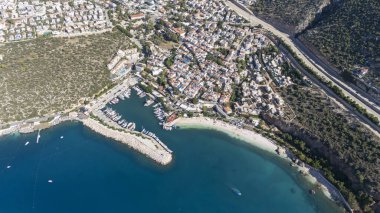 Stunning Aerial View of Kalkan Harbor and White Sand Beaches