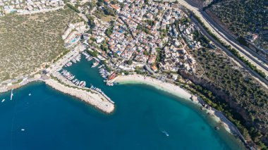 Stunning Aerial View of Kalkan Harbor and White Sand Beaches
