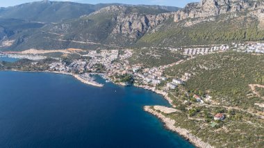 Scenic Aerial View of Kas Harbor and Surrounding Hills